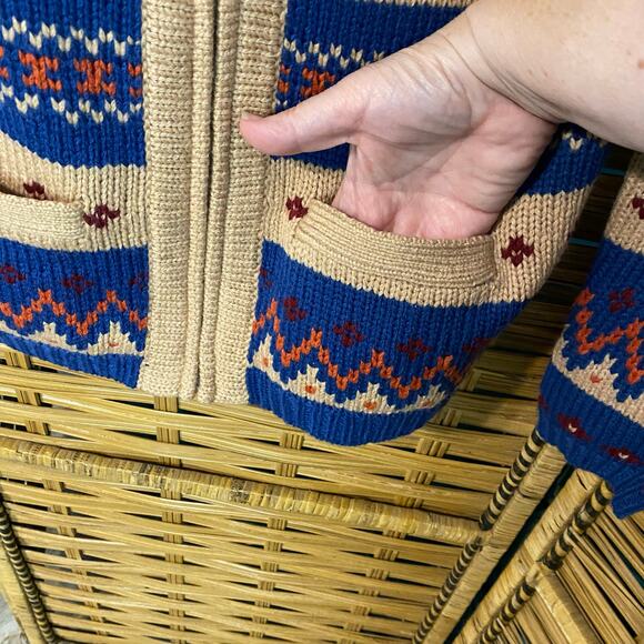 Anthropologie Sparrow Fair Isle Knit Hoodie Sweater NWT Size Small boho artsy - Picture 7 of 14